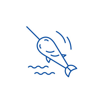 recommend clip art: Swordfish line concept icon. Swordfish flat  vector website sign, outline symbol, illustration.