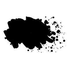 Abstract black ink splash. Vector illustration. Grunge texture for cards and flyers design.