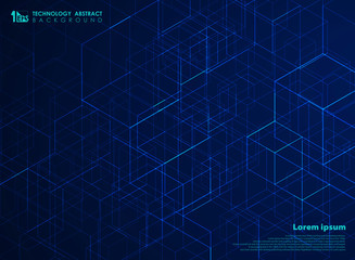 Abstract technology square energy cube pattern background. You can use for futuristic design of tech artwork, ad, poster, print, cover design, annual report.