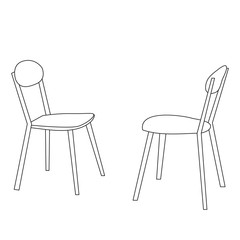 contour, sketch, chair