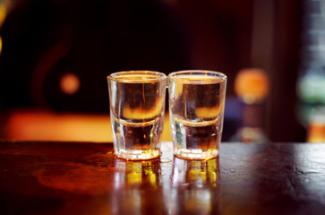 A couple of shots ready to be serve 