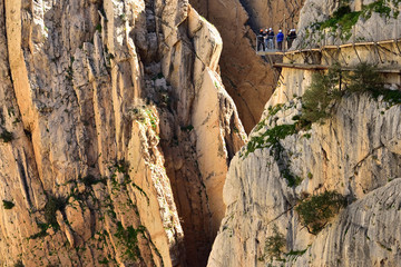 El Caminito del Rey widok na wąwóz