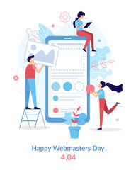 Happy webmasters day - obrazy, fototapety, plakaty