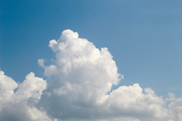 white clouds in blue sky