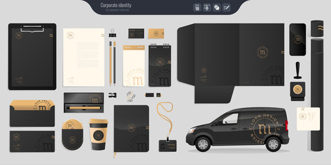Set of corporate identity templates business style. Vector illustration.