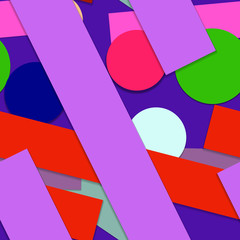 Flat material design - Creative vector trend seamless