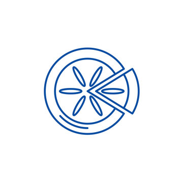 recommend clip art: Winter cake line concept icon. Winter cake flat  vector website sign, outline symbol, illustration.