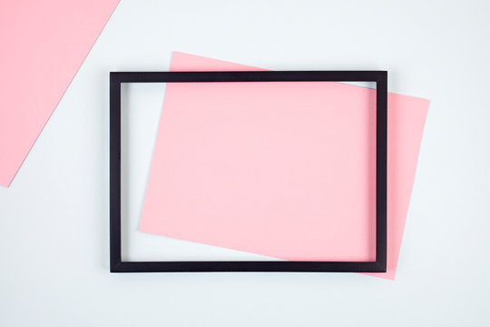 Abstract pastel colored paper texture with empty frames