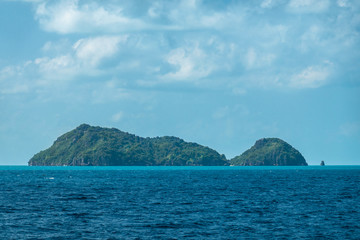 Turquoise Water and Green Trees on a Tropical Island