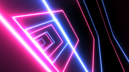 abstract glowing lines background. neon lights