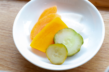 たくあんときゅうりの漬物