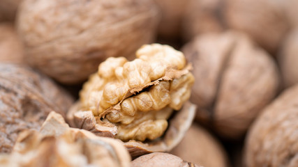 Walnut kernels and whole walnuts