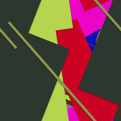 Flat material design - Creative vector trend seamless