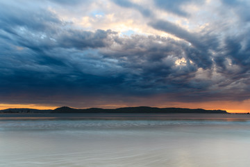 Cloudy Sunrise Seascape