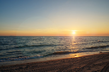 Sunset sky on the beach