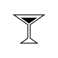 Glass of martini icon