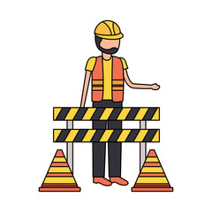 construction worker traffic