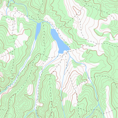 Color topographic topo contour map background, stock vector graphic illustration