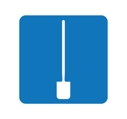 shovel icon Vector Illustration on the blue background