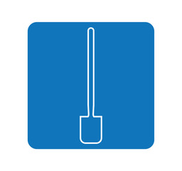 shovel icon Vector Illustration on the blue background