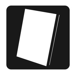 Book icon with black and white vector