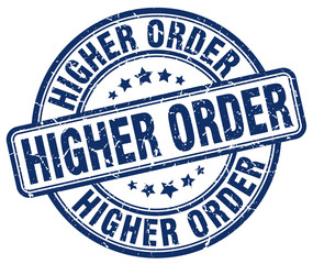 higher order blue grunge stamp