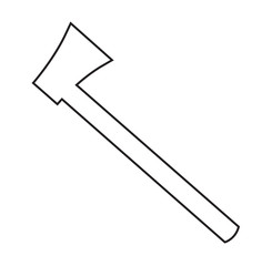 axe icon with black and outline vector