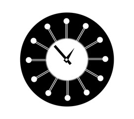 Clock illustration with white background