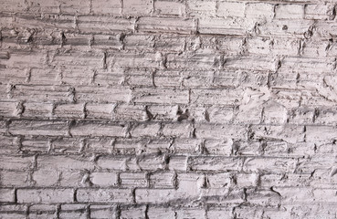 Old grimy grunge white brick wall texture. 