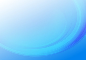 Abstract curved blue background