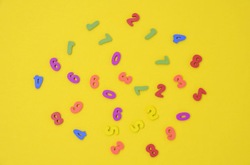 Background with colorful numbers