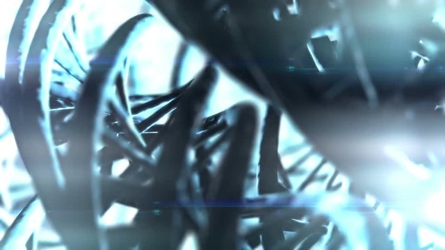 Abstract DNA Particle Chain