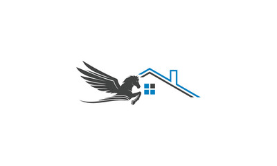 Pegasus and house logo