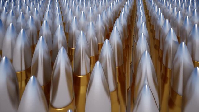 A row of bullets from weapons