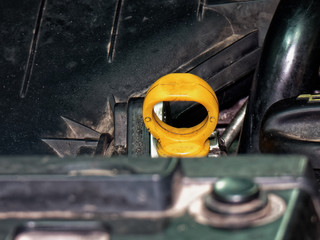 Dipstick for checking engine oil level