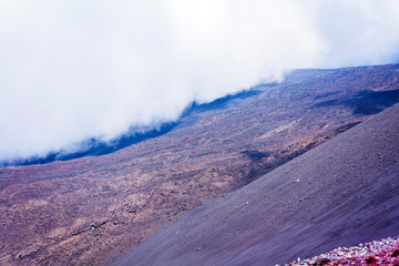 Mount Etna, active volcano on the east coast of Sicily, Italy.