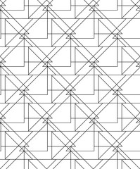 Monochrome geometric triangle seamless pattern