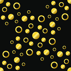 Abstract seamless pattern, circles, and dots. Vector illustration.