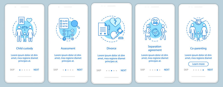 Mediation Onboarding Mobile App Page Screen Vector Template