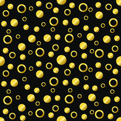 Abstract seamless pattern, circles, and dots. Vector illustration.