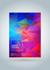 Business brochure cover design template. Modern business poster. Abstract colorful background
