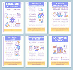 Foreign language school brochure template