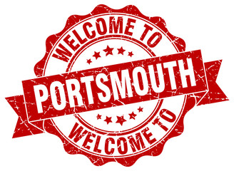 Fototapeta premium Portsmouth round ribbon seal