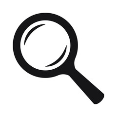 Search icon. Magnifying glass icon, vector magnifier or loupe sign.