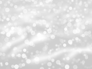 Abstract white Bokeh circles for Christmas background. White blur abstract background. Bokeh colorful glows sparkle beautiful Valentines Day concept.