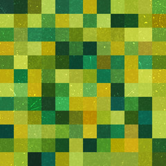 Seamless green geometric checked pattern. Ideal for printing onto fabric and paper or decoration.