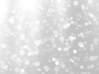Fototapeta na wymiar Abstract white Bokeh circles for Christmas background. White blur abstract background. Bokeh colorful glows sparkle beautiful Valentines Day concept.