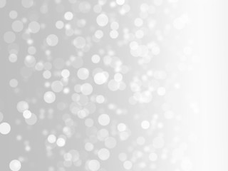 Abstract white Bokeh circles for Christmas background. White blur abstract background. Bokeh colorful glows sparkle beautiful Valentines Day concept.