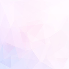 Abstract polygonal vector background. Light geometric vector illustration. Creative design template. Pastel pink, white, violet colors.
