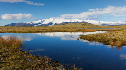 Fototapeta na wymiar Spiegelung des Vatnajökull